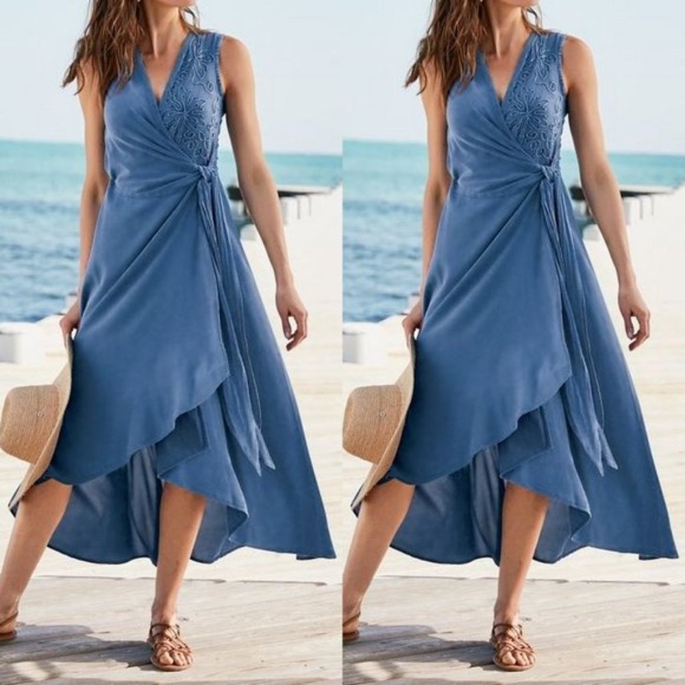 Soft Surroundings Santa Fe Dress 2X Wrap NWT - Picture 1 of 10